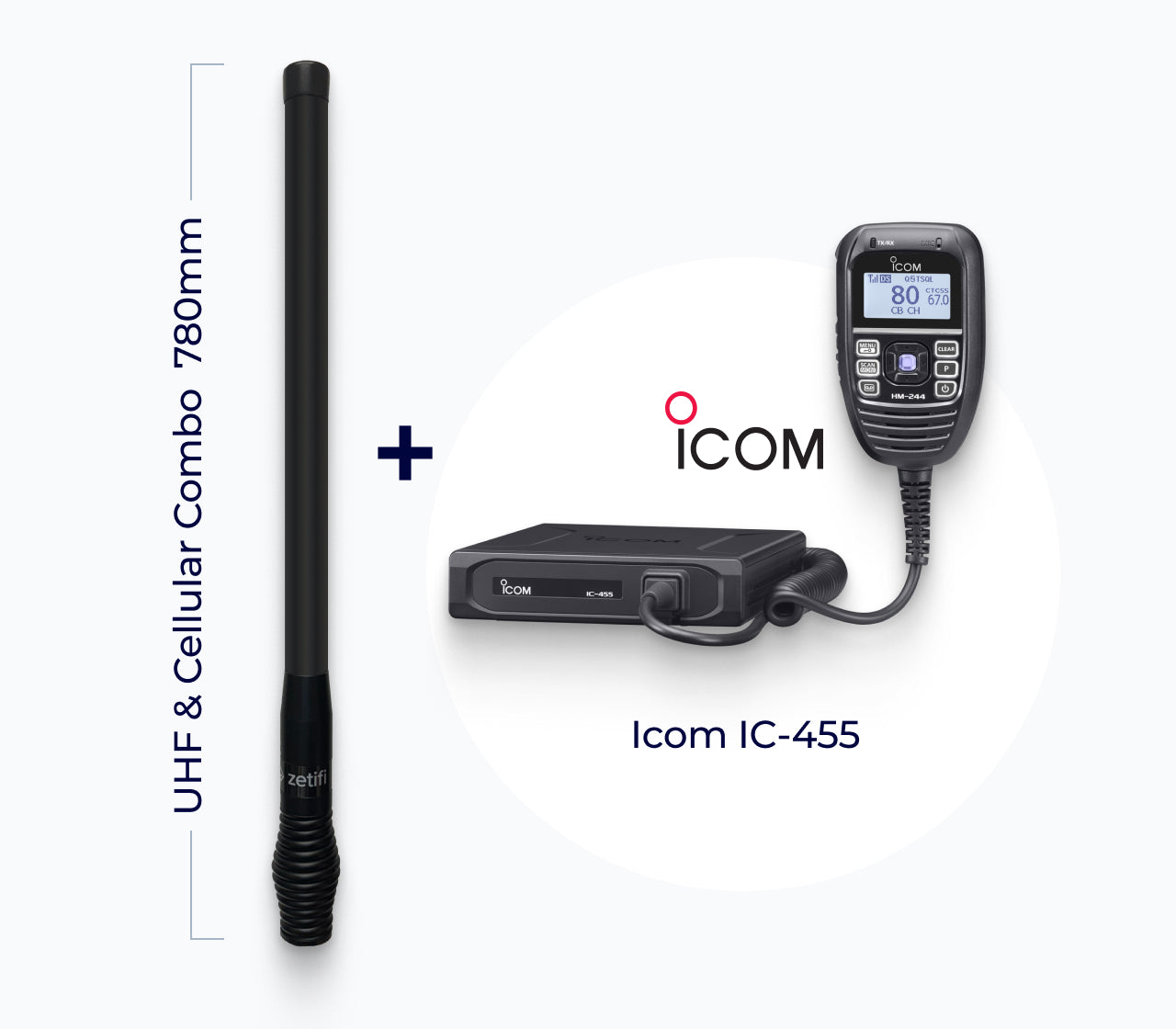 780mm Combo Smart Antenna Pack with Icom UHF CB